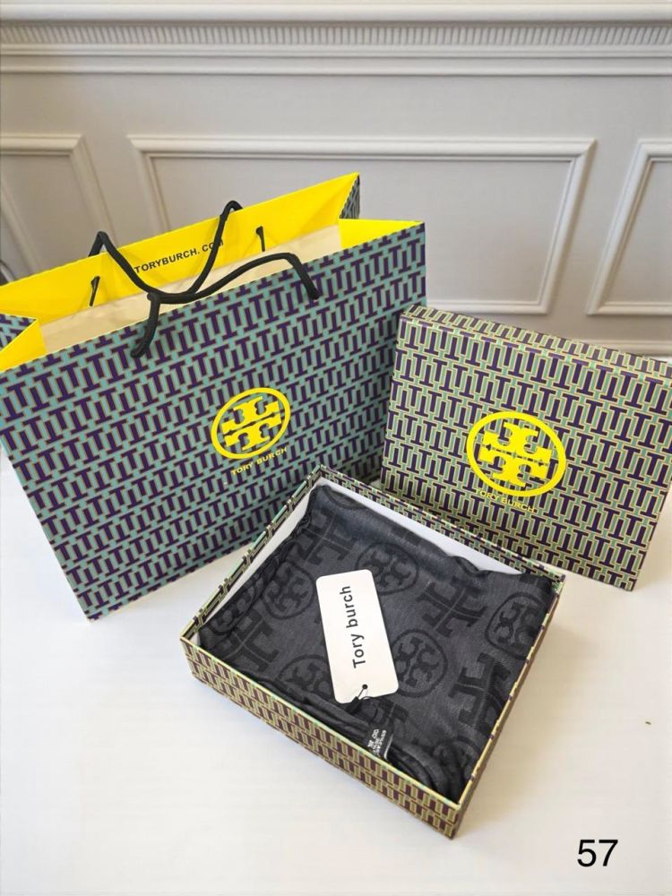 Tory Burch Designer Black Woollen Stole-1