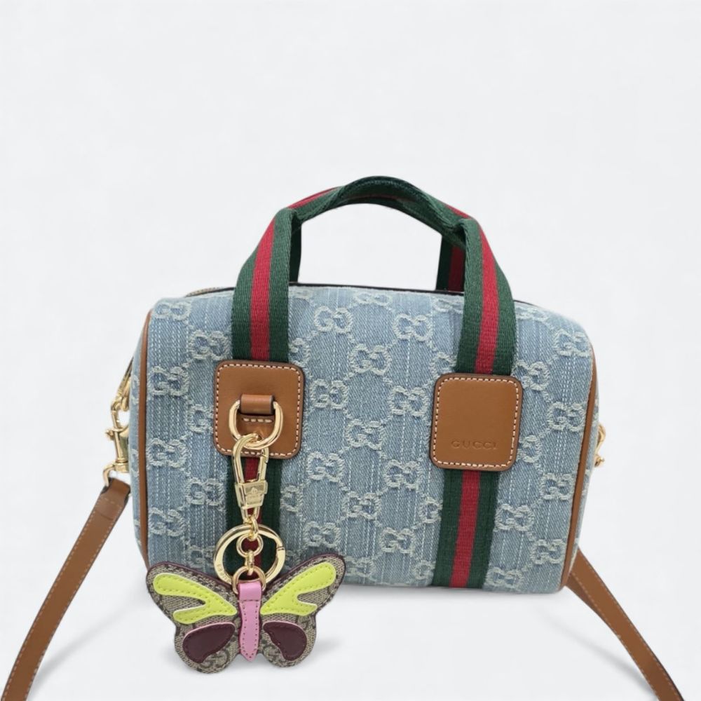 Gucci Mini Speedy Blue Handbag-2