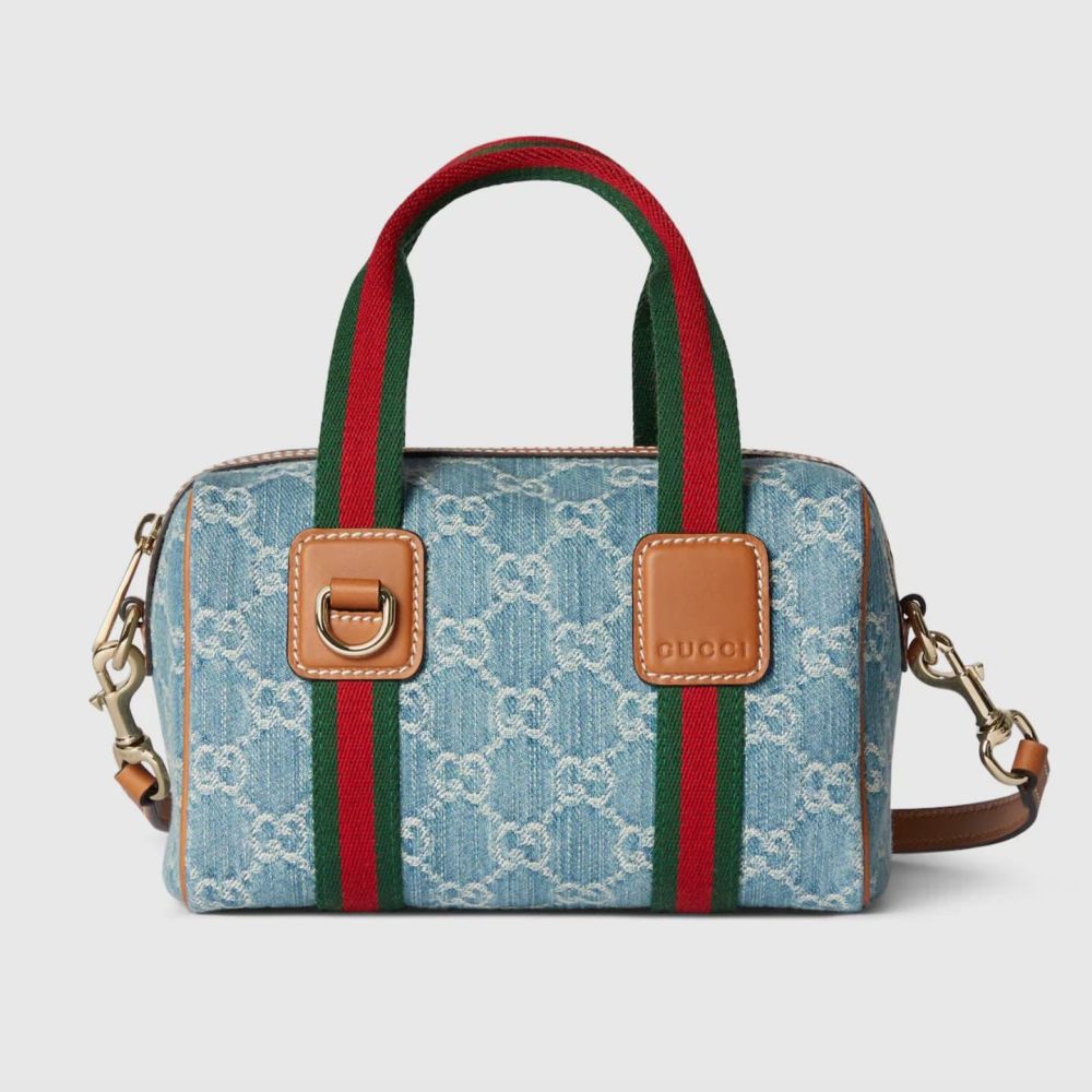 Gucci Mini Speedy Blue Handbag-6