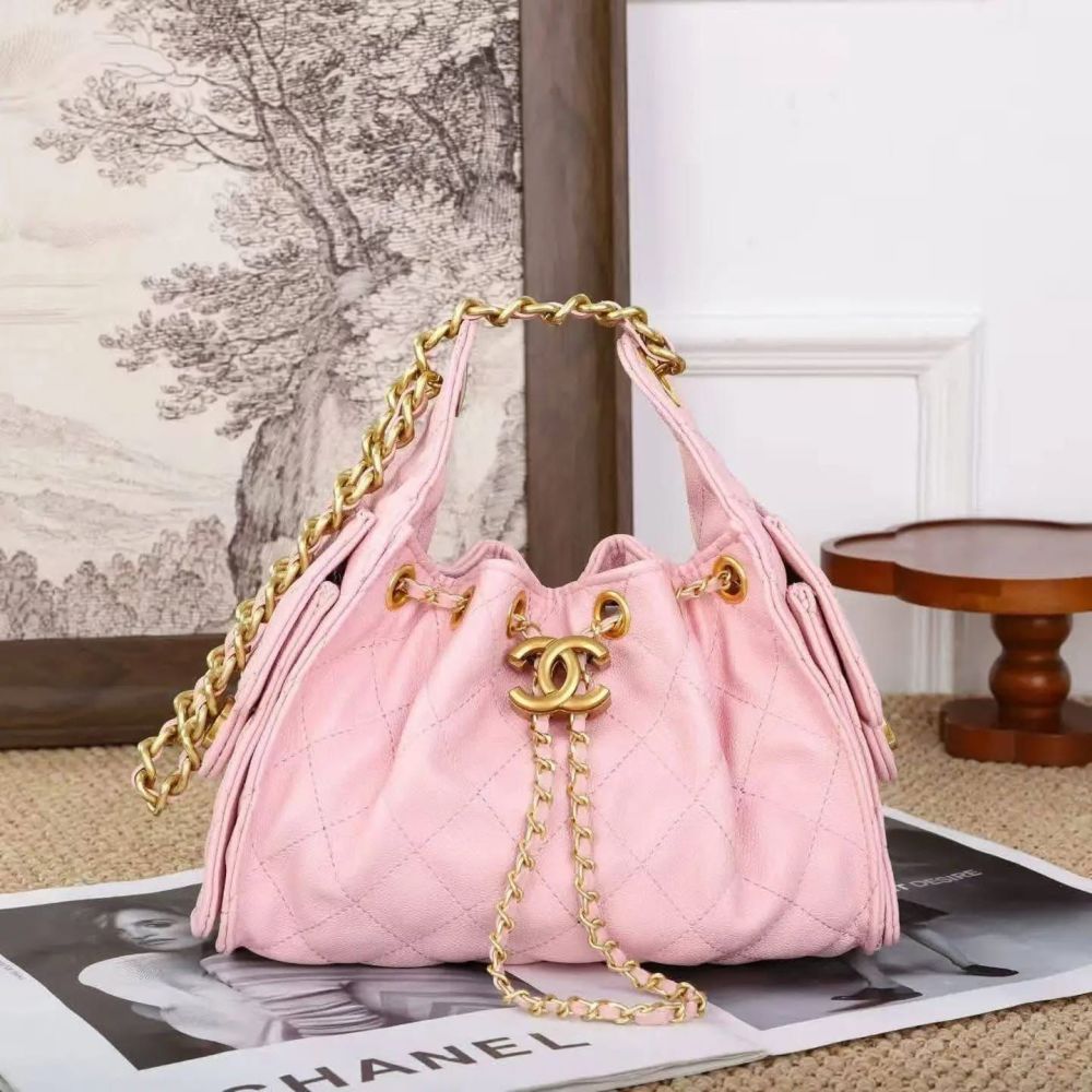 Chanel Maxi Pink Mini Hobo Bag-thumb-0