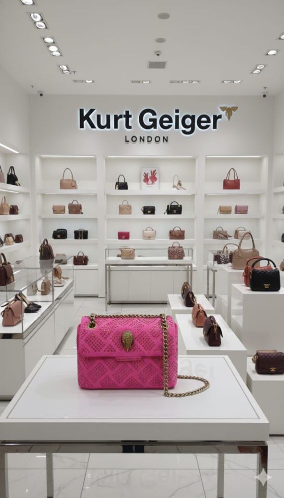 Kurt Geiger Kensington Pink Frayed Denim Shoulder Bag-thumb-0