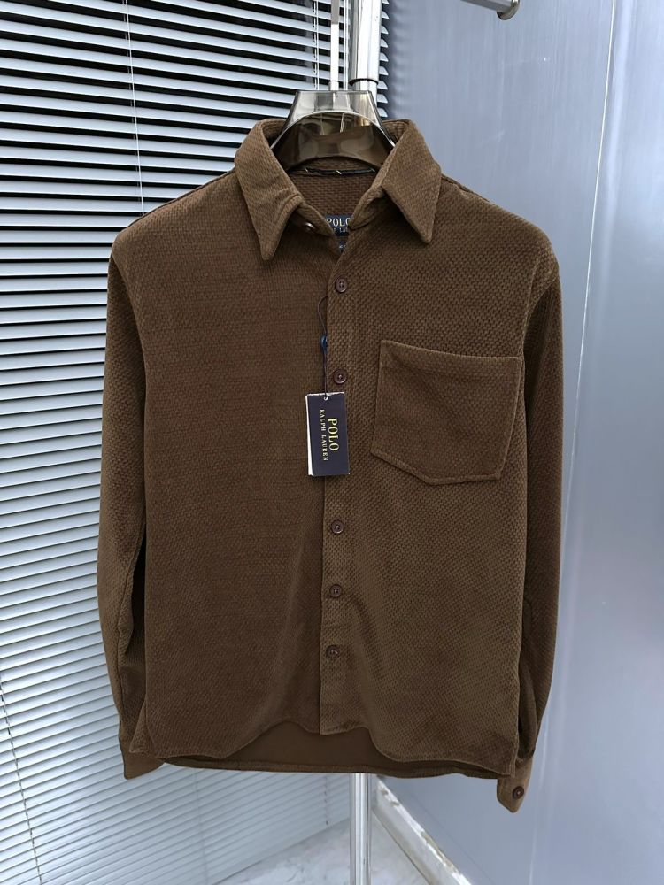 Ralph Lauren Embroidered Brown Premium Cotton Shirt-1