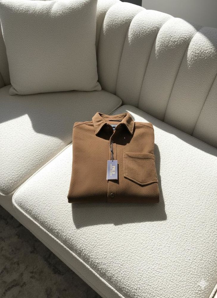 Ralph Lauren Embroidered Brown Premium Cotton Shirt-2