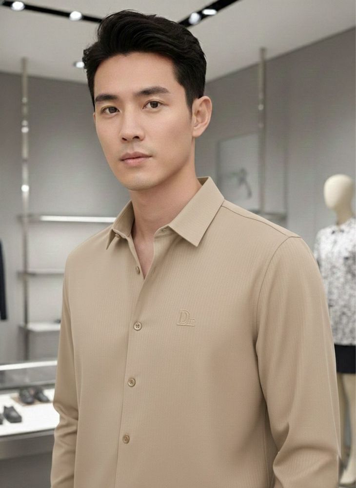 Dior Brown Premium Quality Shirt-1