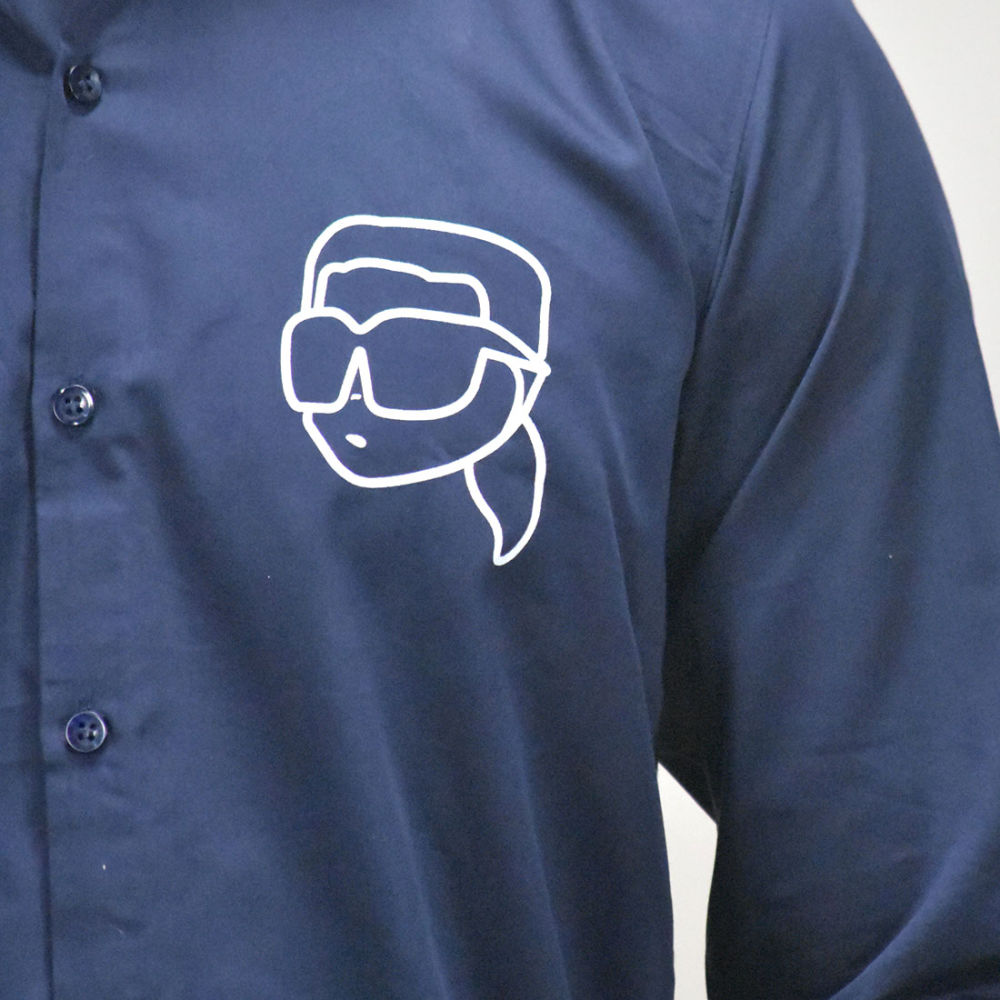 Karl Lagerfeld Navy Blue Premium Quality Shirt-thumb-4