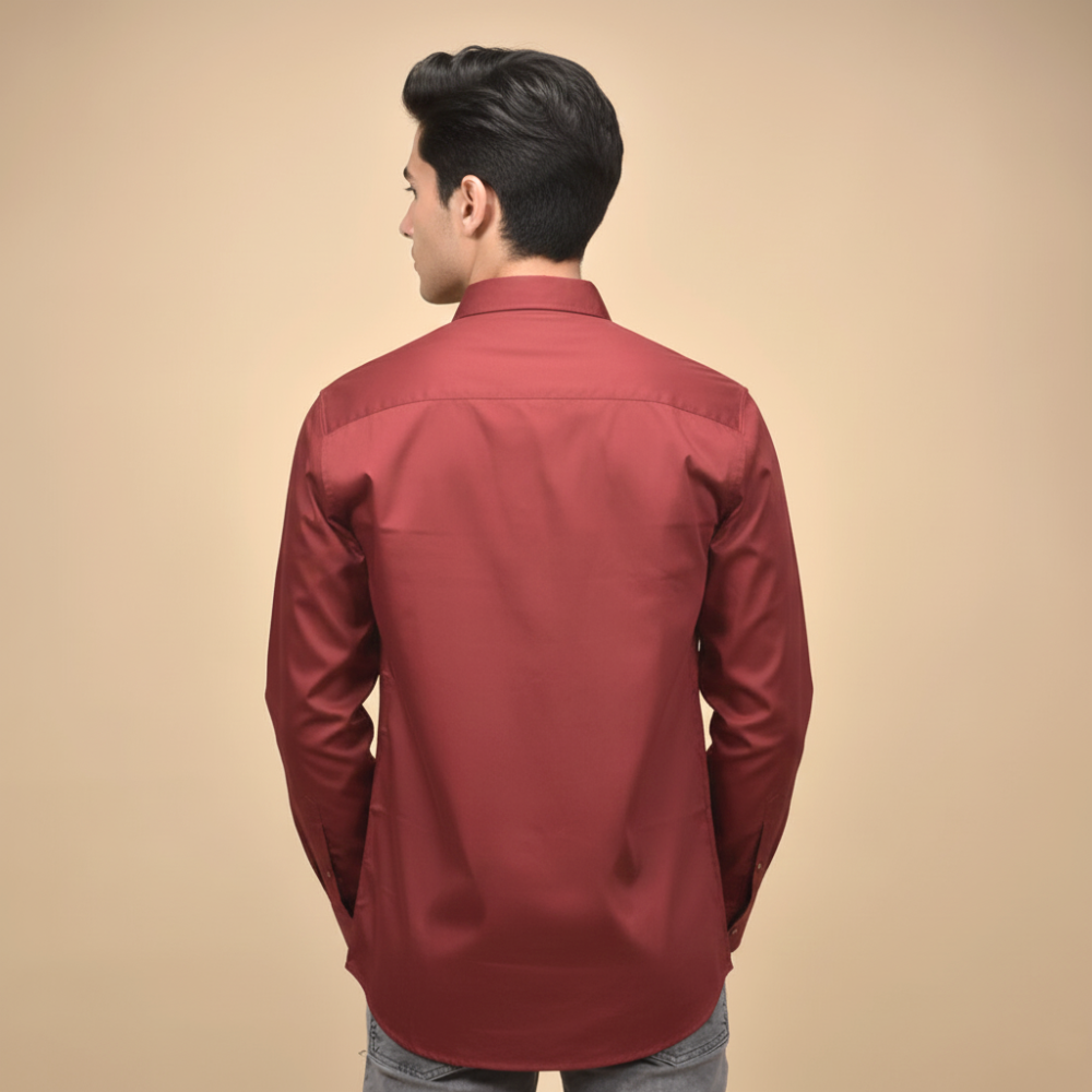 Louis Vuitton Monogram Wine Premium Cotton Shirt-3