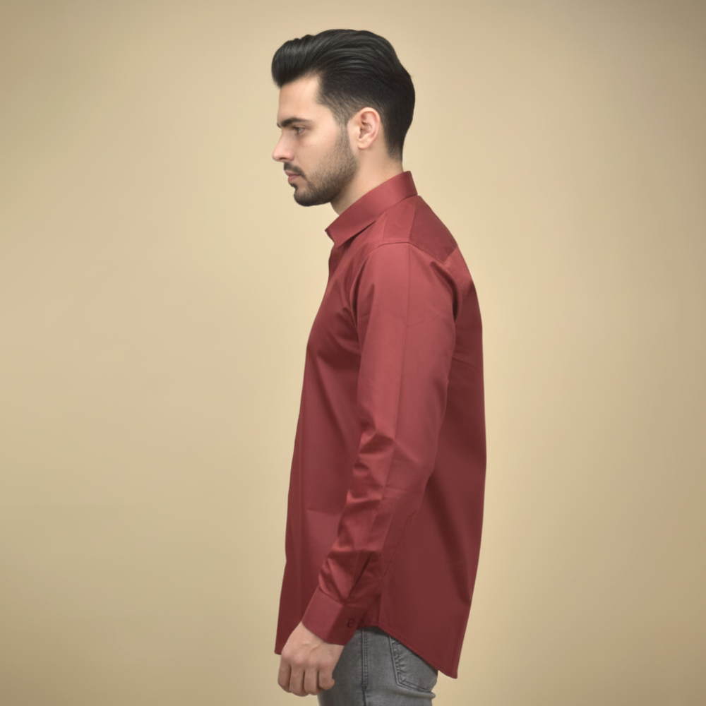 Louis Vuitton Monogram Wine Premium Cotton Shirt-2