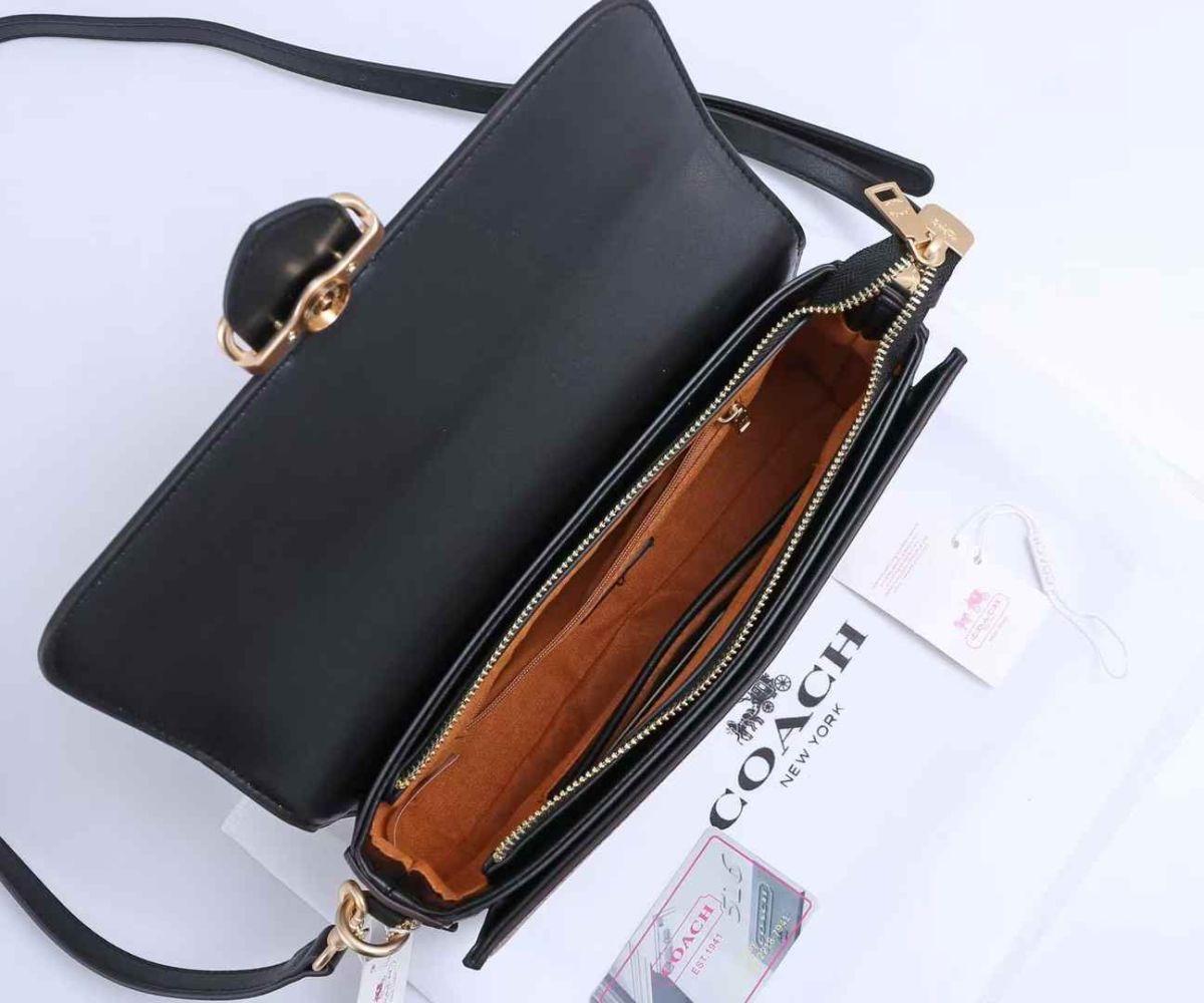 Coach Tabby Black Morgan Shoulder Bag-1