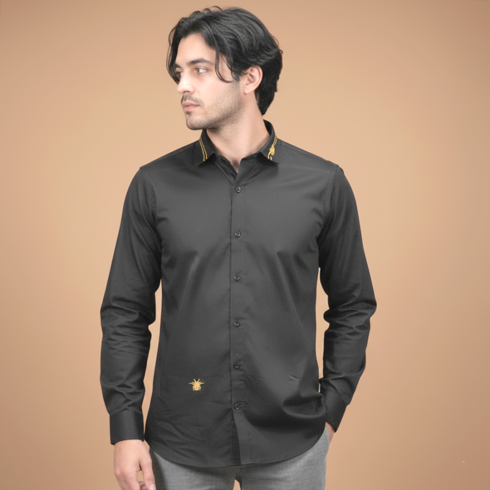 Dior Spider Embroidery Print Black Premium Shirt-1