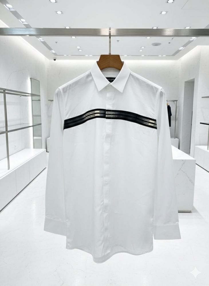 Balmain Embroidered White Premium Cotton Shirt-1