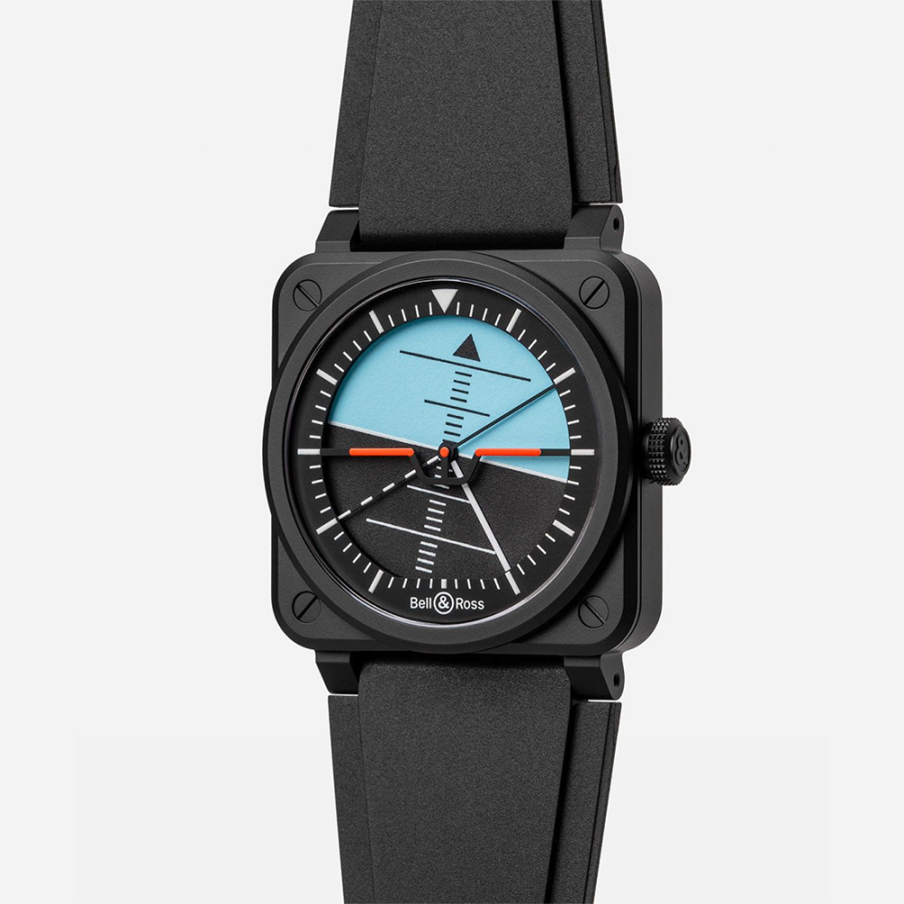 Bell & Ross BR-03 Horizon Blue & Black Dial Watch BR03A-HRZ-CE/SRB-1