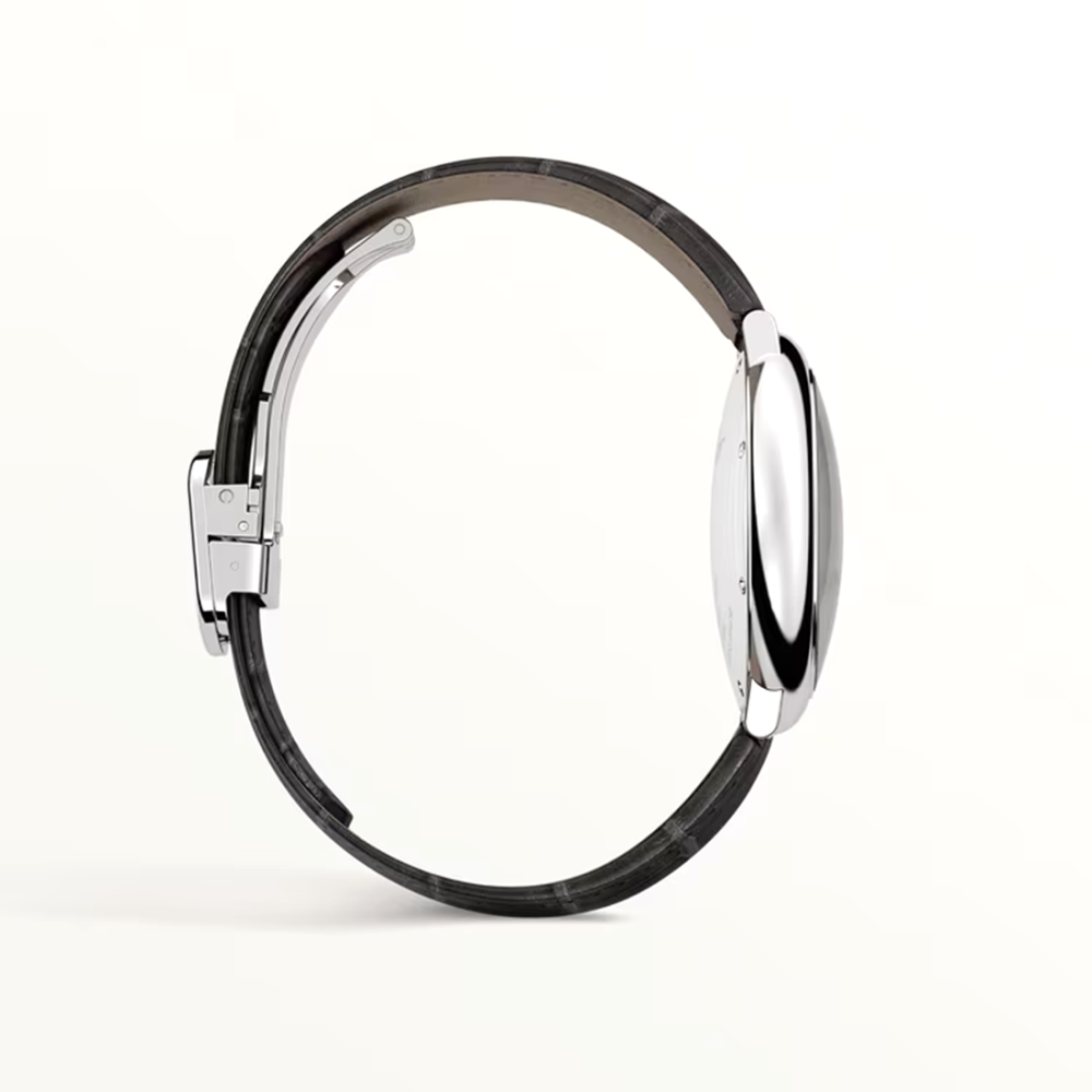 Cartier Ballon Bleu De White Dial Black Strap Men's Watch WSBB0039-1