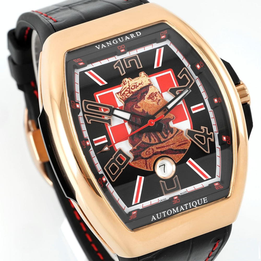 Franck Muller Vanguard V45 Croatia ZVONIMIR Rose Gold, Crown, Black Dial Watch-thumb-2