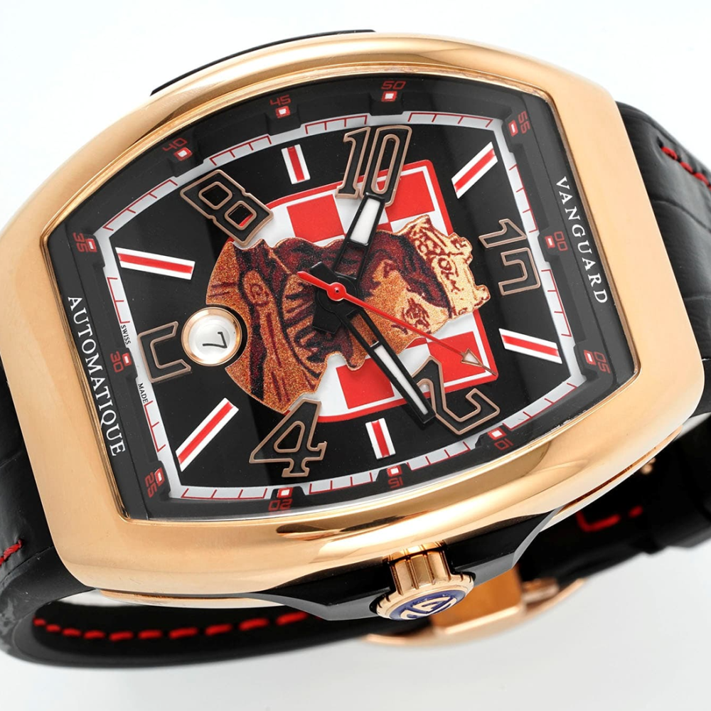 Franck Muller Vanguard V45 Croatia ZVONIMIR Rose Gold, Crown, Black Dial Watch-thumb-3