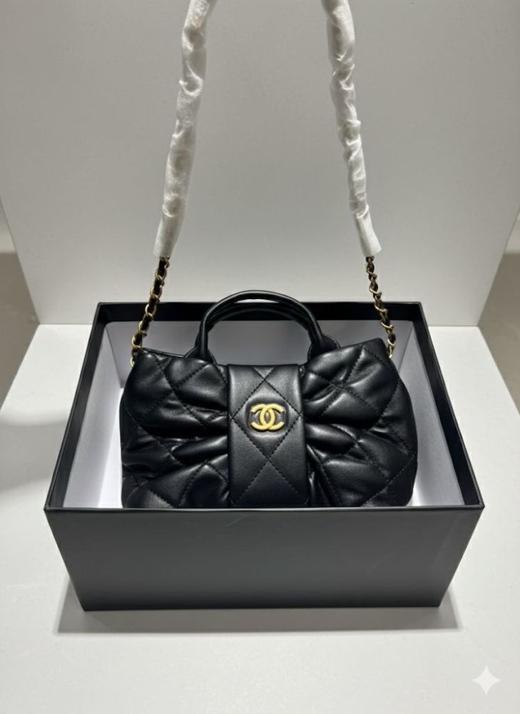 Chanel Black Small Bow Bag-1