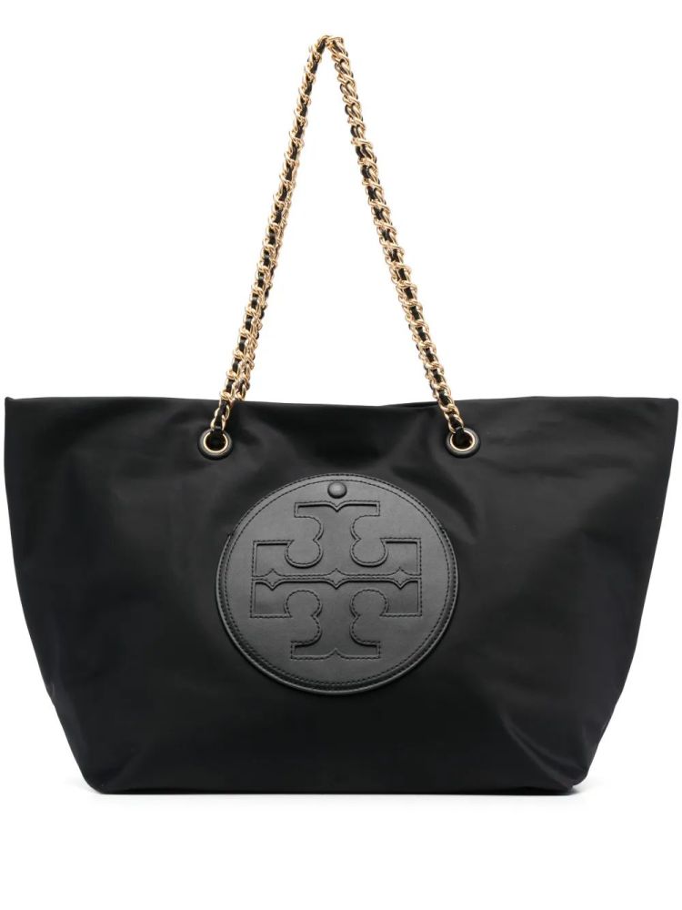 Tory Burch Small Ella Black With Pouch Tote Bag-thumb-0