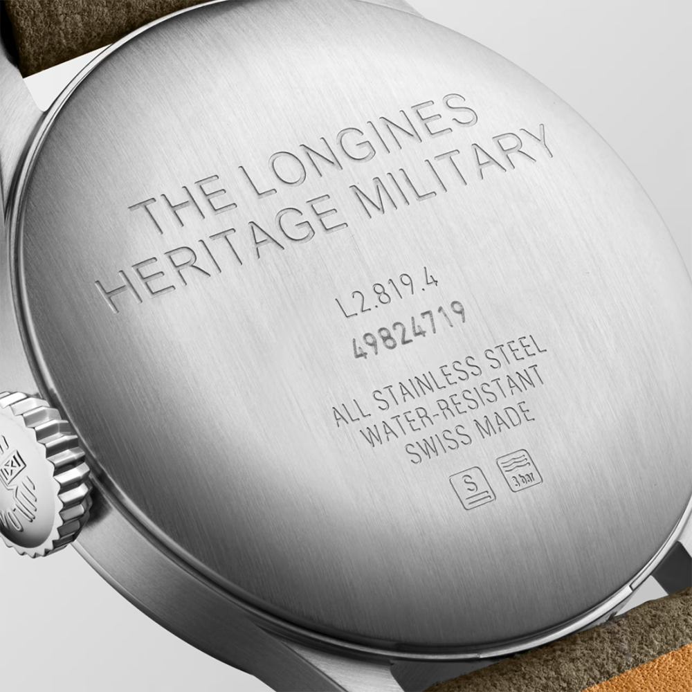 Longines Heritage Military Stainless Steel Automatic watch, L2.819.4.93.2-6