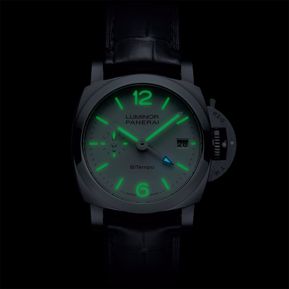 Panerai Luminor Quaranta Bi-Tempo Automatic White Dial Watch PAM01367-2