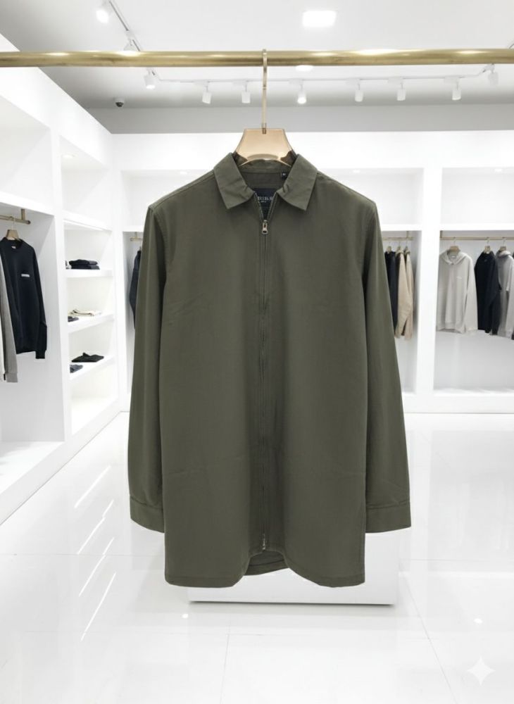 Essentials Olive Green Premium Quality Shirt-1