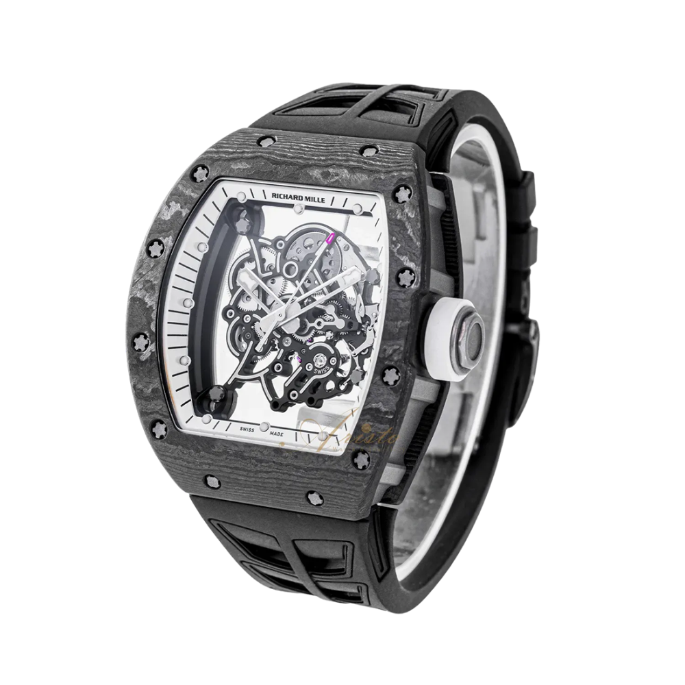 Richard Mille RM 055 Manual Winding "Bubba Watson" Black Rubber Strap Watch-1