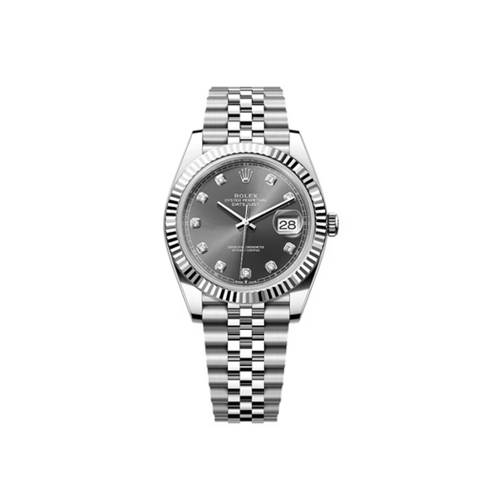 Rolex Datejust 18 ct White Gold Grey Dial 126334 Mens Watch-thumb-0
