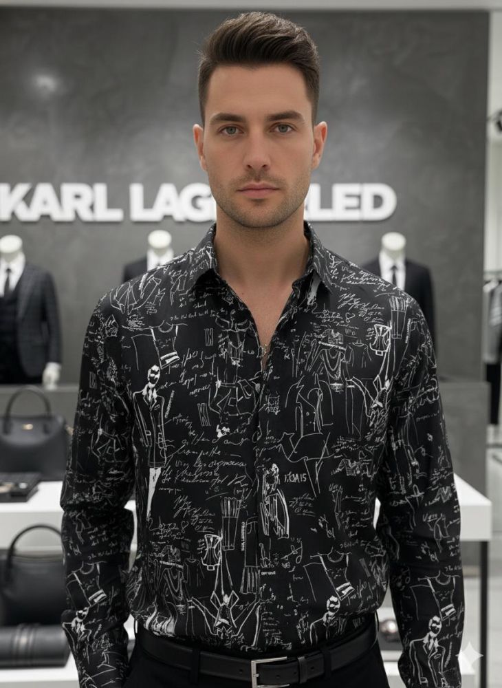 Karl Lagerfeld Black Premium Quality Shirt-thumb-1