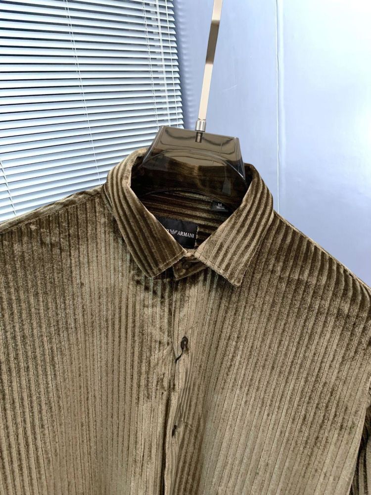 Emporio Armani Beige Premium Quality Velvet Shirt-3