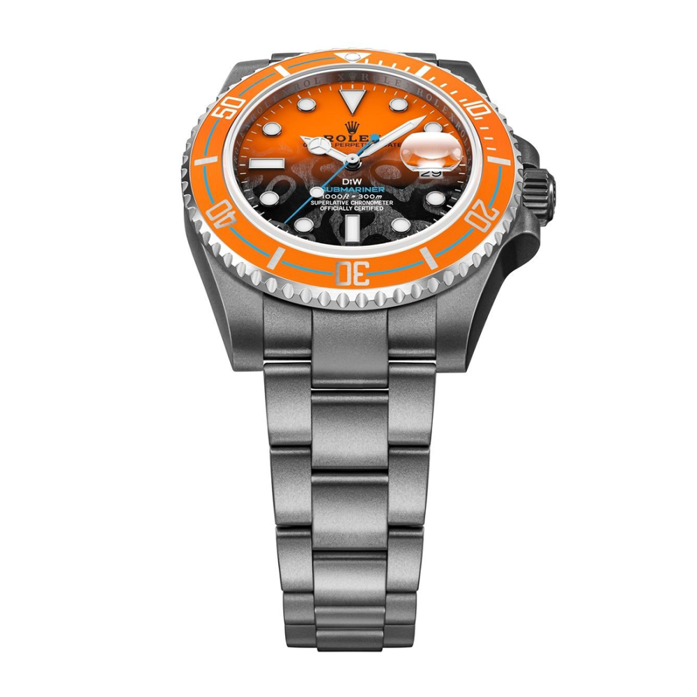 Rolex DIW Submariner Persimmon Orange Dial Stainless Steel Watch 126610-1