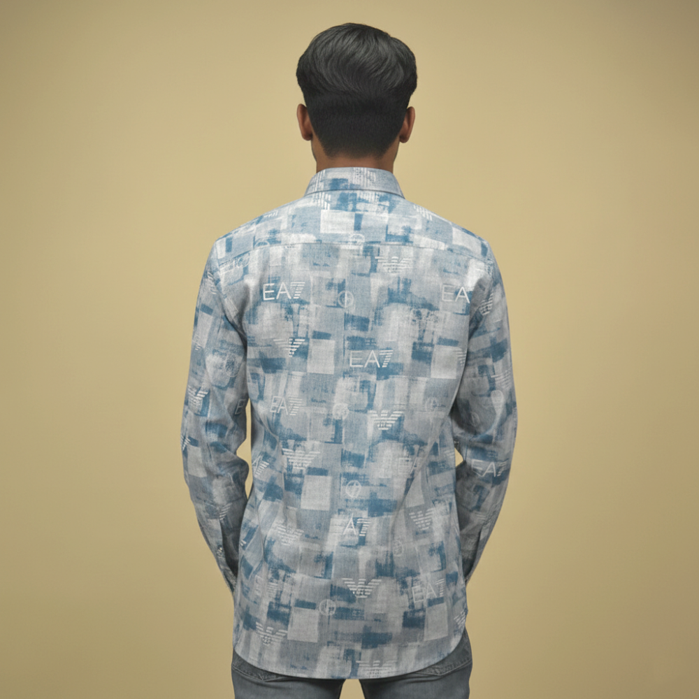Emporio Armani Sky Blue Premium Cotton Shirt-3