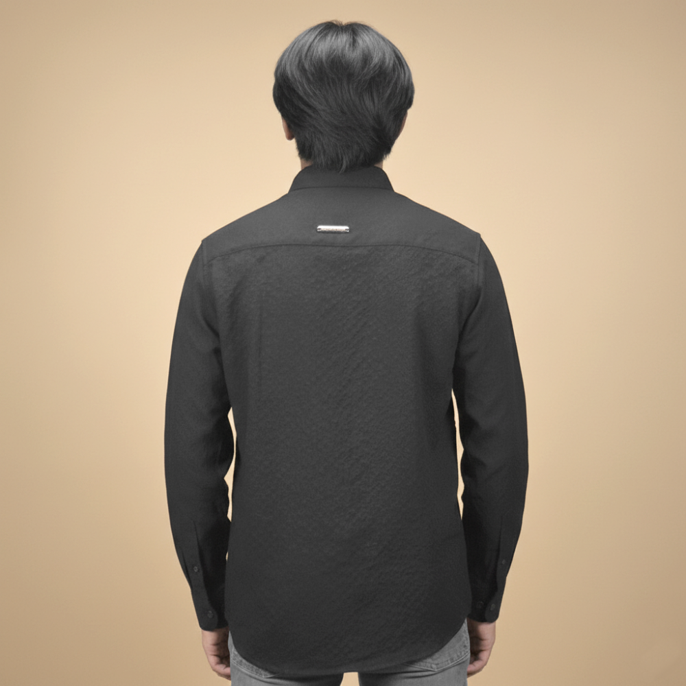 Balmain Paris Black Premium Luxury Cotton Shirt-3