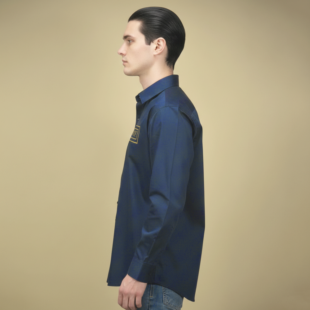 Armani Exchange Blue Premium Luxury Shirt-thumb-2