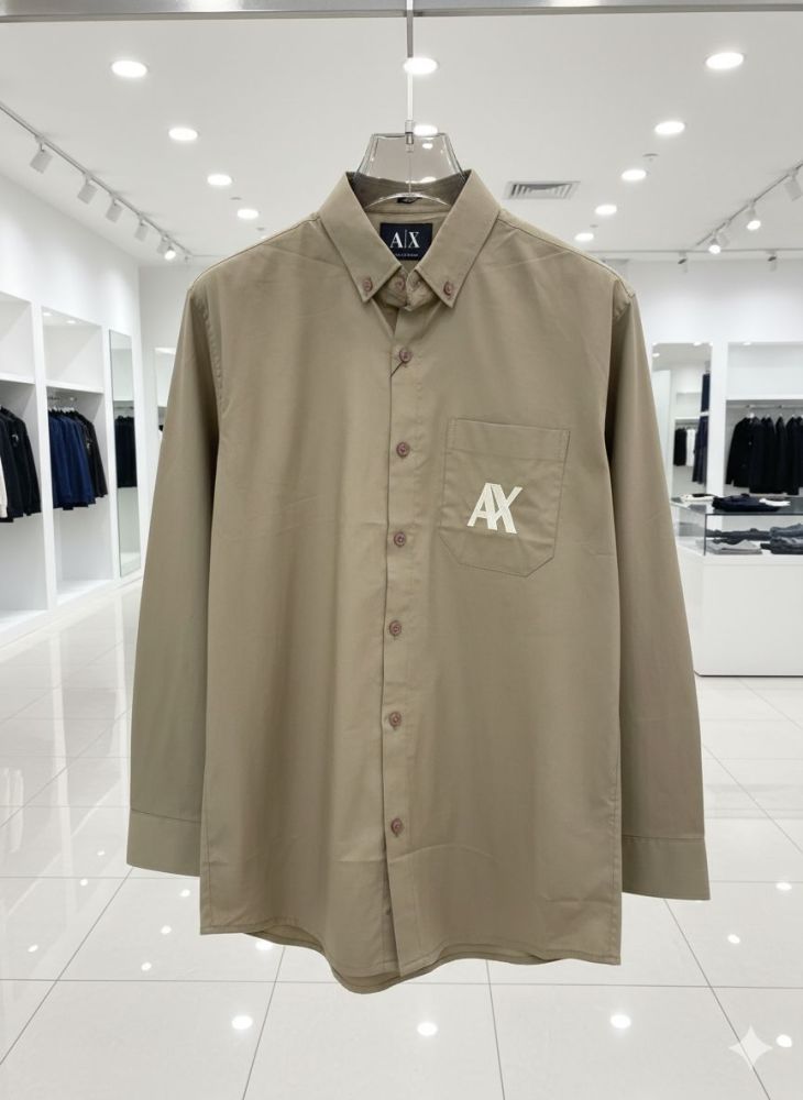 Armani Exchange Beige Premium Qualiy Cotton Shirt-1