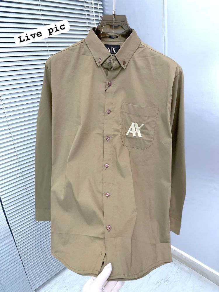 Armani Exchange Beige Premium Qualiy Cotton Shirt-3