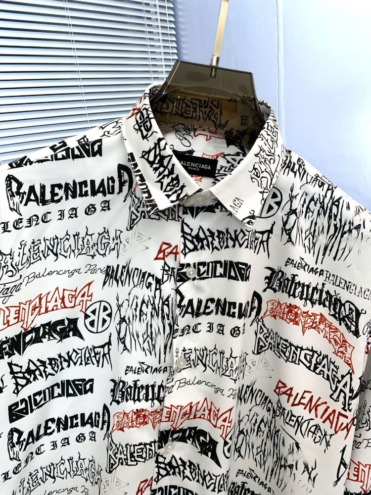 Balenciaga White Premium Quality Designer Shirt-3