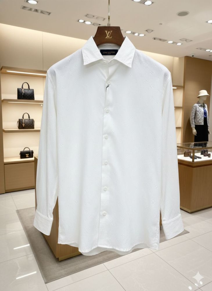 Louis Vuitton Monogram White Premium Cotton Shirt-1