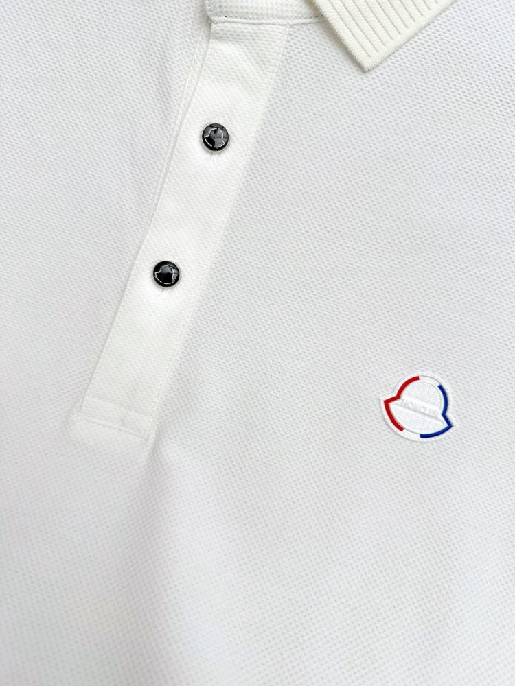 Moncler White Premium Quality T-shirt-1