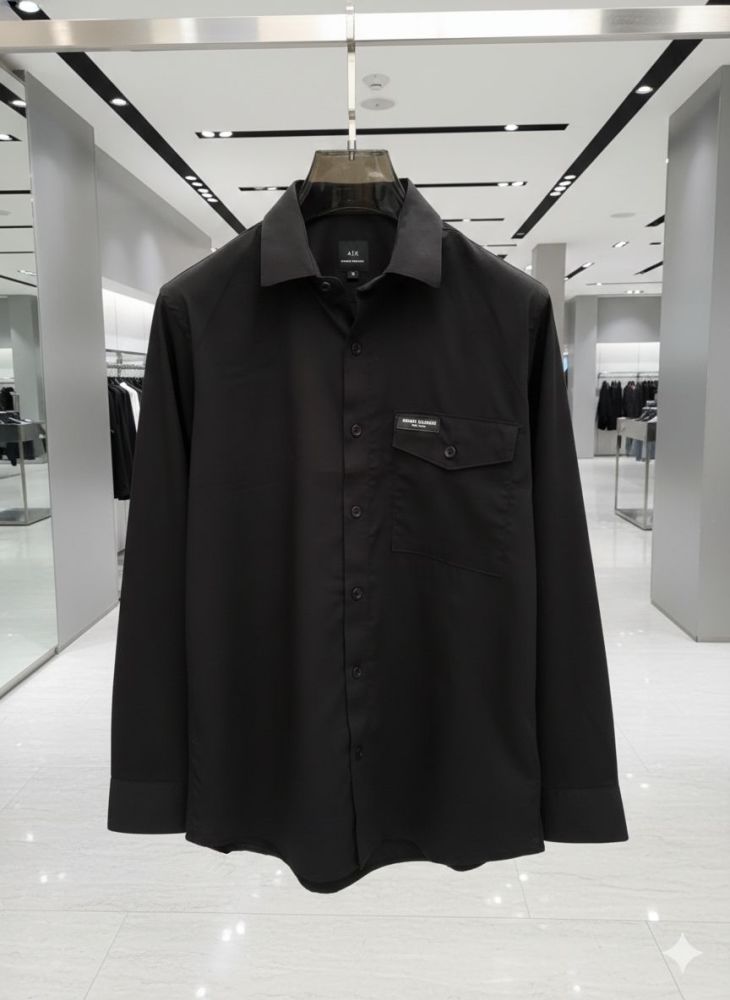 Armani Exchange Black Pemium Quality Cotton Shirt-1