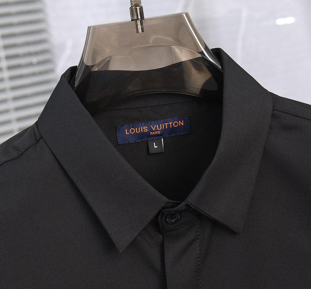 Louis Vuitton Monogram Black Premium Cotton Shirt-2