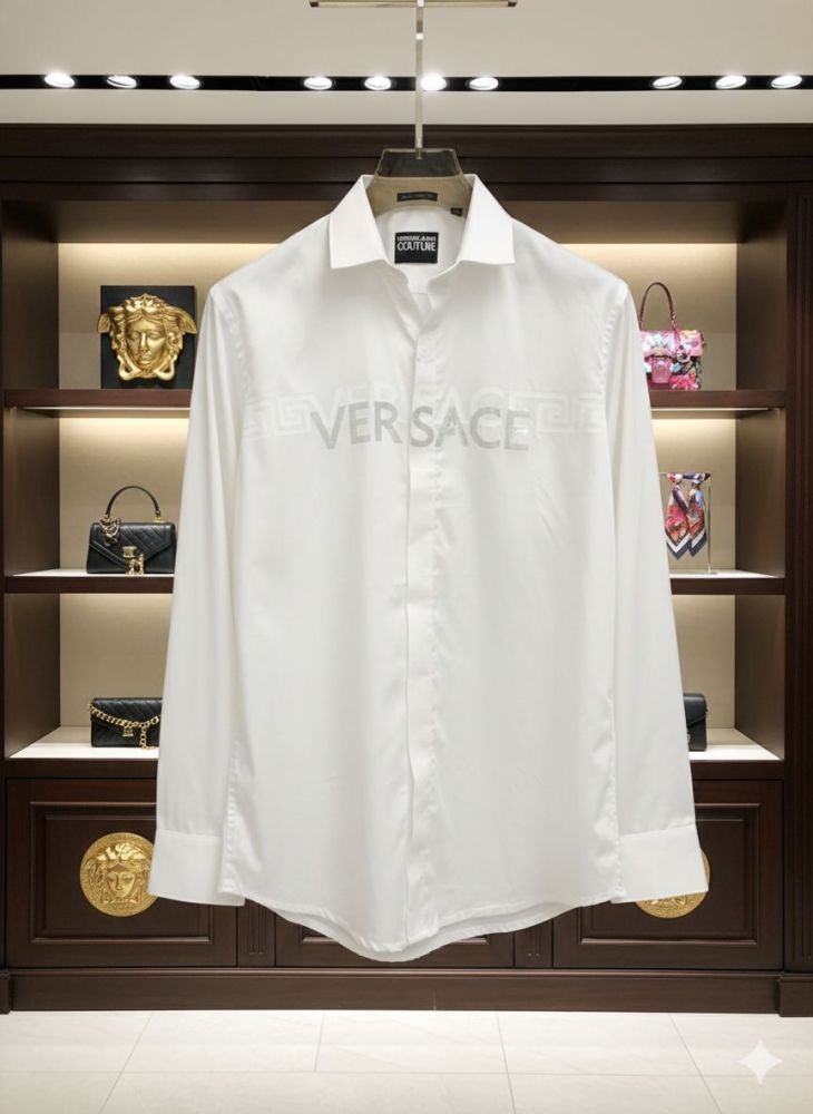 Versace White Premium Quality Cotton Shirt-thumb-0