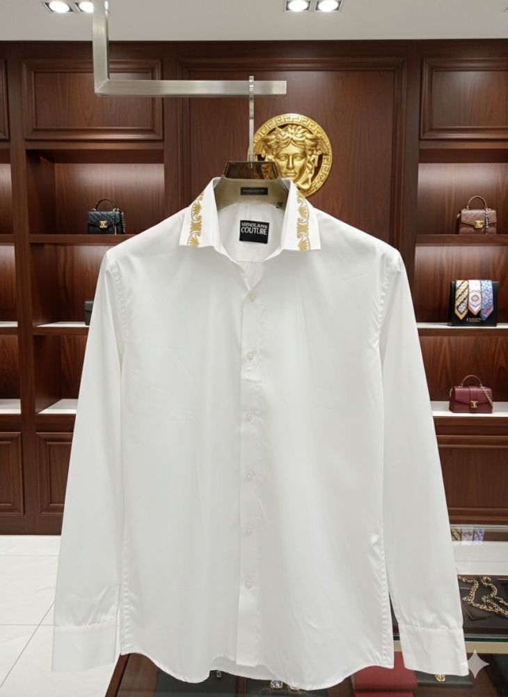 Versace White Premium Quality Cotton Shirt-thumb-3