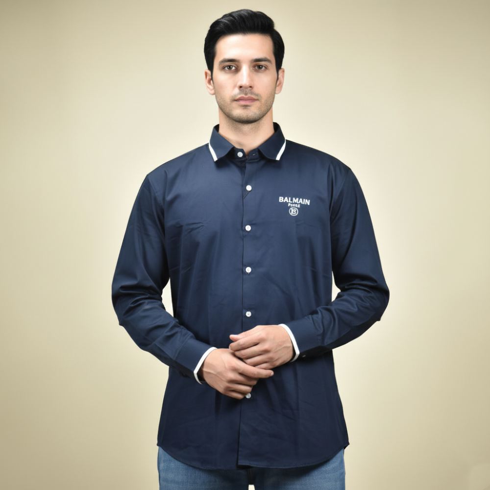 Balmain Blue Premium Quality Shirt-2
