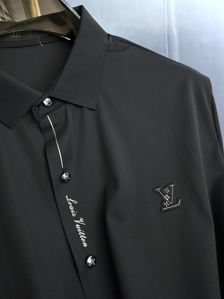 Louis Vuitton Monogram Black Premium Cotton Shirt-3