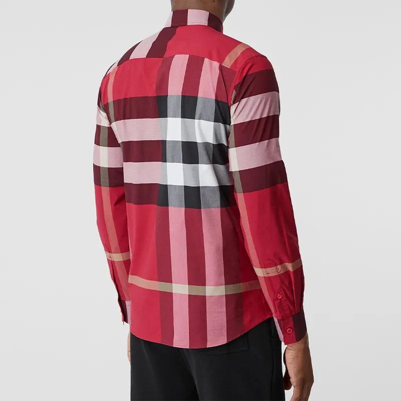 Burberry Checked Red Premium Shirt-1
