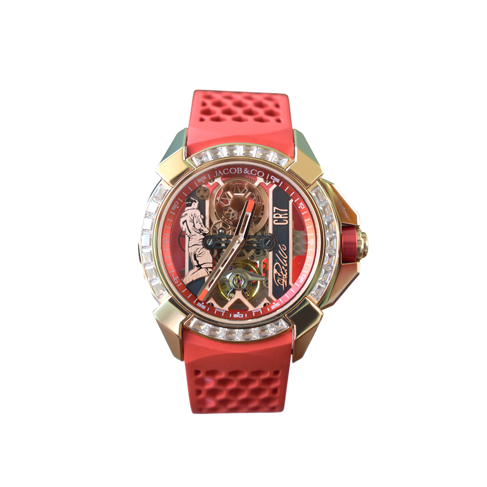 Jacob & Co. Epic X CR7 "Heart of CR7" Edition Skeletonized Dial Rubber Strap Watch EX120.43.AE.AA.A-thumb-0