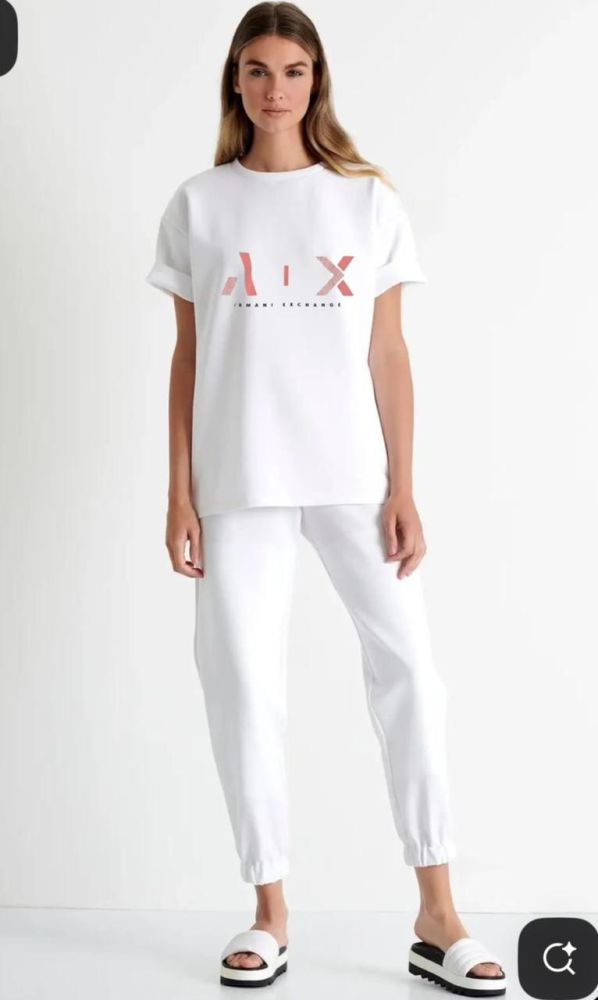 Armani Exchange White Premium Quality Co-ord Set-thumb-0