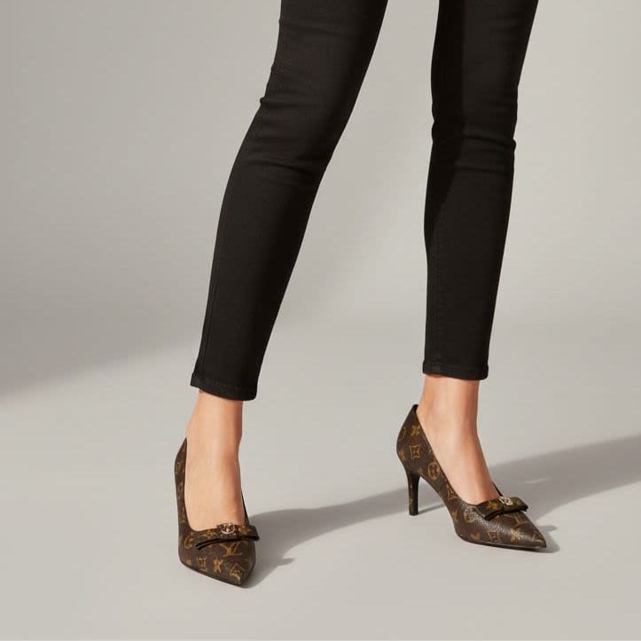 Louis Vuitton Brown Premium Quality Heels Sandals-1