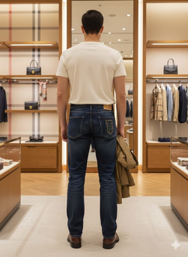 Burberry Dark Blue Premium Denim Jeans-4