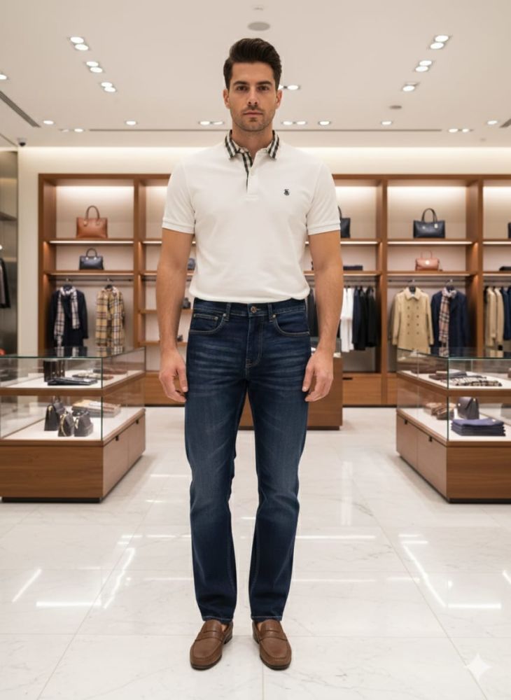 Burberry Dark Blue Premium Denim Jeans-3