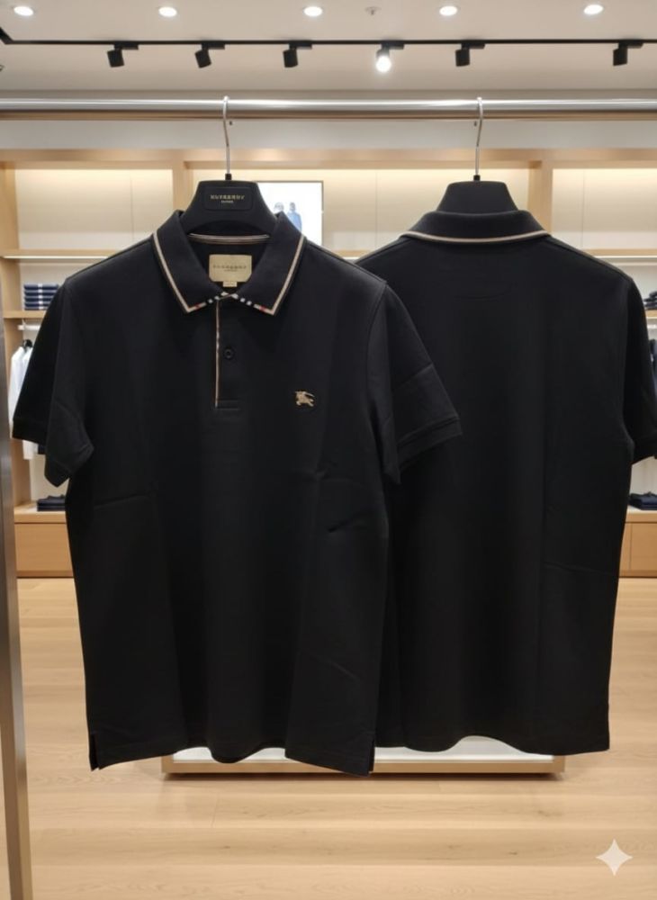 Burberry Black Premium Quality T-shirt-3