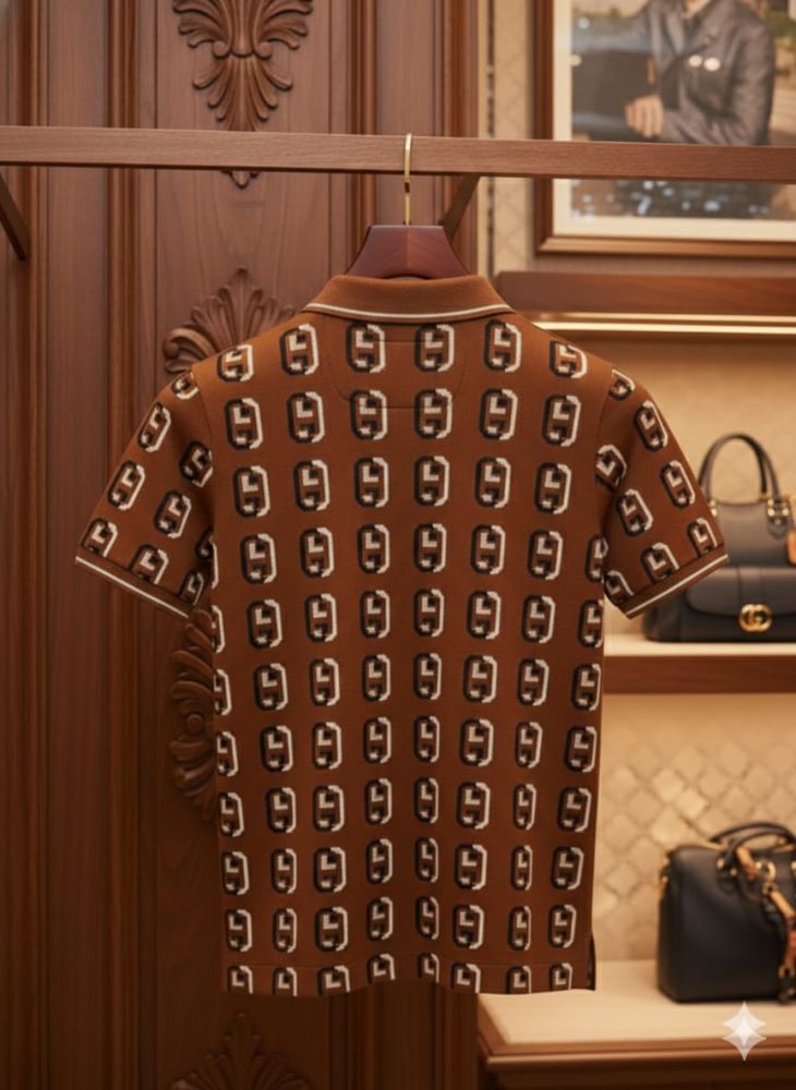 Gucci Brown Premium Quality Polo T-shirt-3